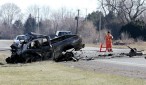 Imagen del accidente ocurrido en la calle Queen's Line de Chatham.